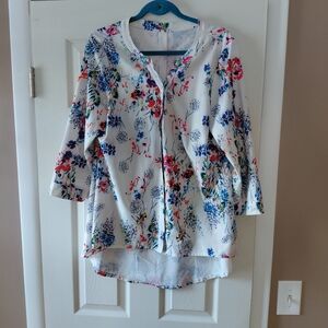 Floral Button-Up Blouse